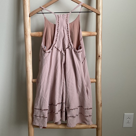 Lulu’s Dusty Pink Boho Swing Mini Dress Sz Small - Picture 5 of 8